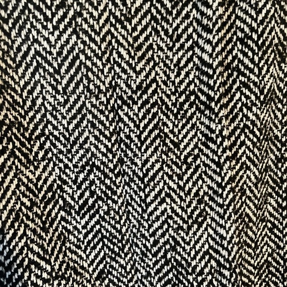 J. Crew City Coat Herringbone Wool Blend Black & White Size 0 XS - Picture 6 of 7